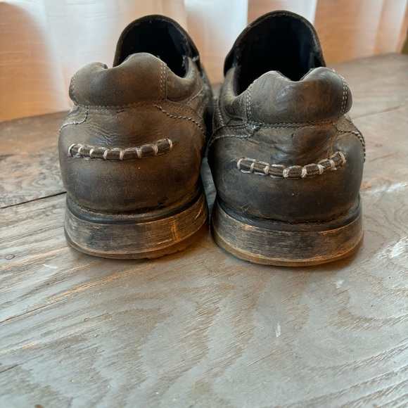 Bed Stu dark gray leather loafer slip ons | size 12